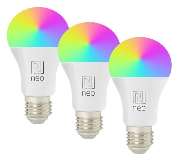 Immax NEO 07794CDO-SADA 3x LED RGB+CCT Stmívatelná žárovka E27/14W/230V Wi-Fi+DO
