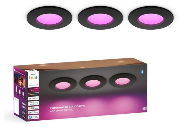 Philips - SADA 3x LED RGBW Stm. koup. podhled. svít. Hue SLIM LED/8,3W/230V IP44