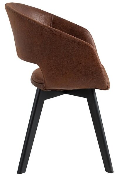 Designová židle Colby antik hnědá