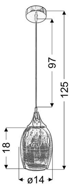 Candellux Marina závěsné svítidlo 1x60 W chrom 31-60174