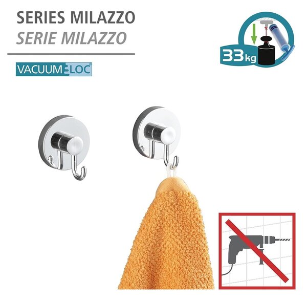 Šedá samodržící sada doplňků do koupelny Milazzo – Wenko