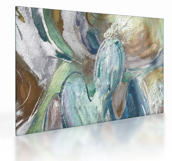 Skleněný obraz - Abstraktní malba postavy (70x50 cm)