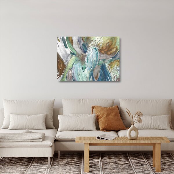 Skleněný obraz - Abstraktní malba postavy (70x50 cm)
