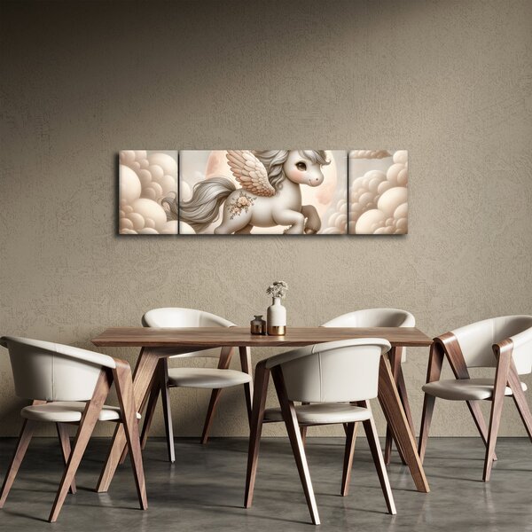 Obraz - Jednorožec v oblacích (170x50 cm)