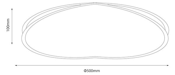 Stropní LED svítidlo Halo, 2x LED 38w, 4000k, b