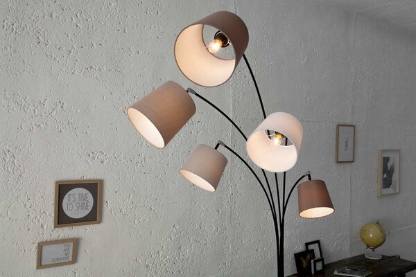 Designová oblouková stojanová lampa Shadow II