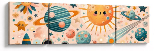 Obraz - Kousky z vesmíru (170x50 cm)