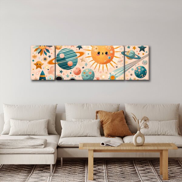 Obraz - Kousky z vesmíru (170x50 cm)