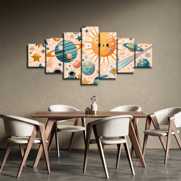 Obraz - Kousky z vesmíru (210x100 cm)