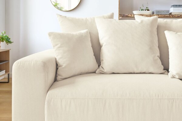 -25 % Dny MOMENTI– Bobochic Paris Béžová manšestrová rozkládací pohovka Envy 245 cm