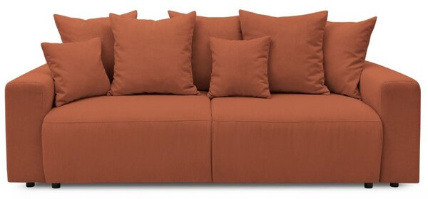 -25 % Dny MOMENTI– Bobochic Paris Terakotově oranžová manšestrová rozkládací pohovka Envy 245 cm