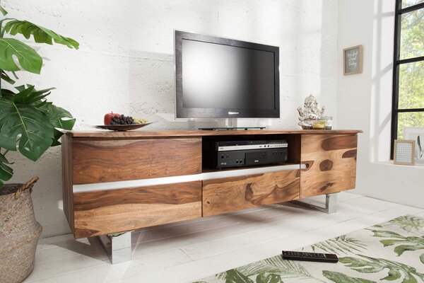 Luxusní TV stolek Massive S 160 cm Sheesham - Skladem