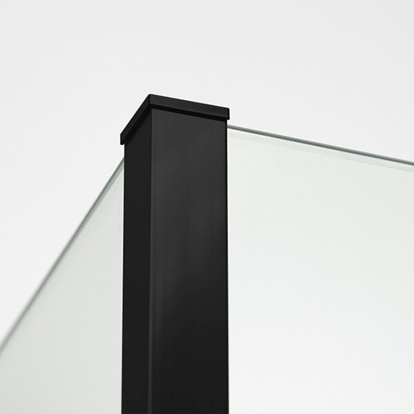 New Trendy New Modus Black sprchová zástěna walk-in 80 cm černá matný/průhledné sklo EXK-0078