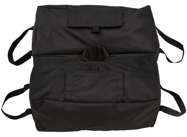 Stojan na slunečník Outsunny - Pískové vaky s lopatkou - 2 x vaky plnitelné 50 kg - Polyester + Plast - Černý - 50 x 25 x 18 cm | Aosom