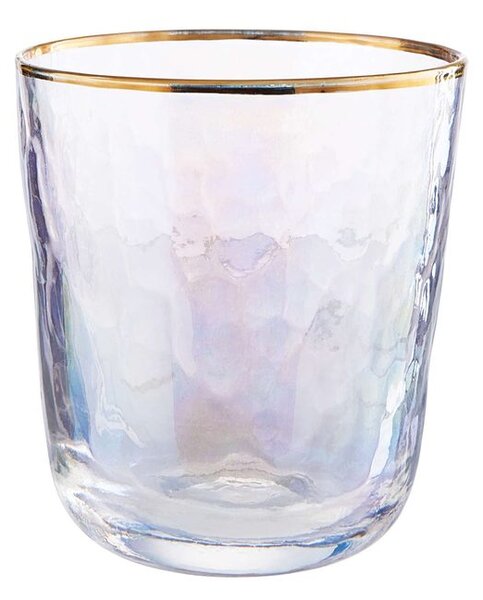 SMERALDA Sklenice se zlatým okrajem 280 ml