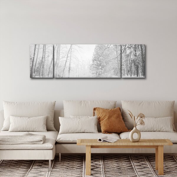 Obraz - Dřevěné molo v zimě (170x50 cm)