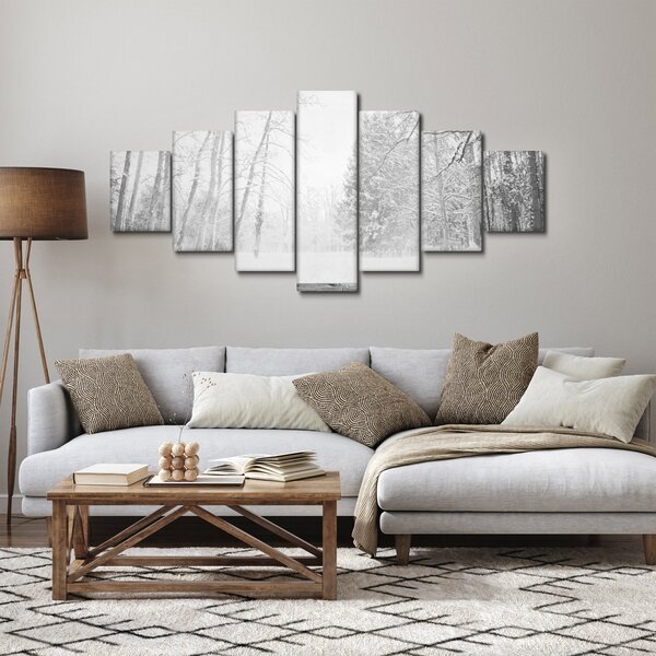 Obraz - Dřevěné molo v zimě (210x100 cm)