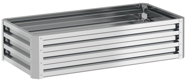 Outsunny Vyvýšený Záhon z Oceli, Studený Rám pro Růst S Otevřeným Dnem, Zahradní Box pro Rostliny 120x60x30,5 cm | Aosom