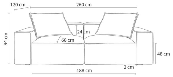 -25 % Dny MOMENTI– Bobochic Paris Tmavě šedá koženková trojmístná pohovka Boheme 260 cm