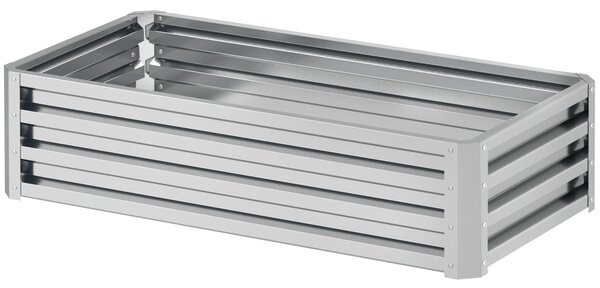 Outsunny Vyvýšený Záhon z Oceli, Studený Rám pro Růst S Otevřeným Dnem, Zahradní Box pro Rostliny 120x60x30,5 cm | Aosom
