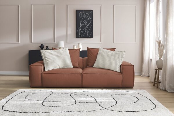 -25 % Dny MOMENTI– Bobochic Paris Tmavě hnědá koženková trojmístná pohovka Boheme 260 cm