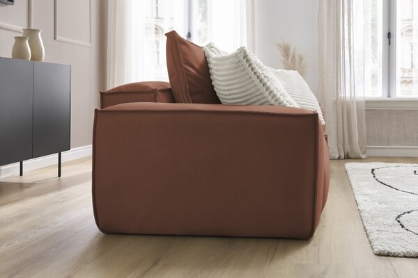-25 % Dny MOMENTI– Bobochic Paris Tmavě hnědá koženková trojmístná pohovka Boheme 260 cm