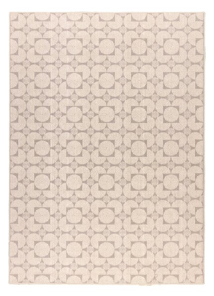 Makro Abra Kusový koberec vlněný ANGEL 7887 52022 Geometrický béžový šedý Rozměr: 80x150 cm