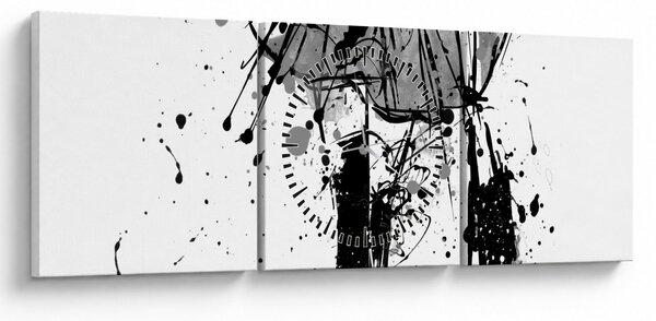 Obraz - Módní přehlídka (s hodinami) (90x30 cm)