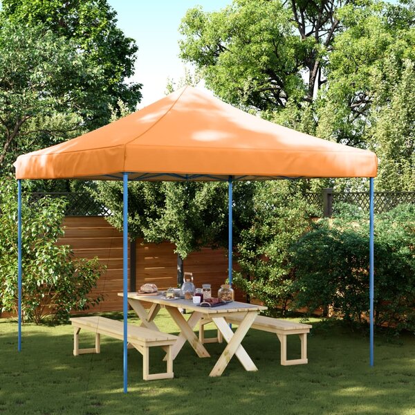 Skládací party stan pop-up oranžový 292 x 292 x 315 cm