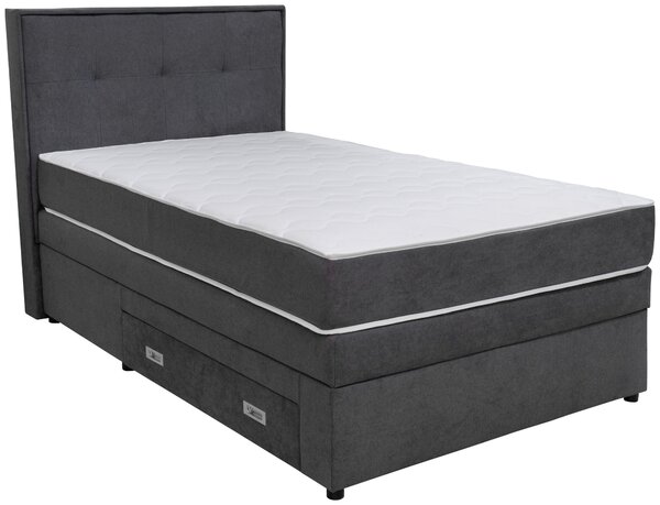POSTEL BOXSPRING, 120/200 cm, tmavě šedá Hom`in - Jednolůžkové postele