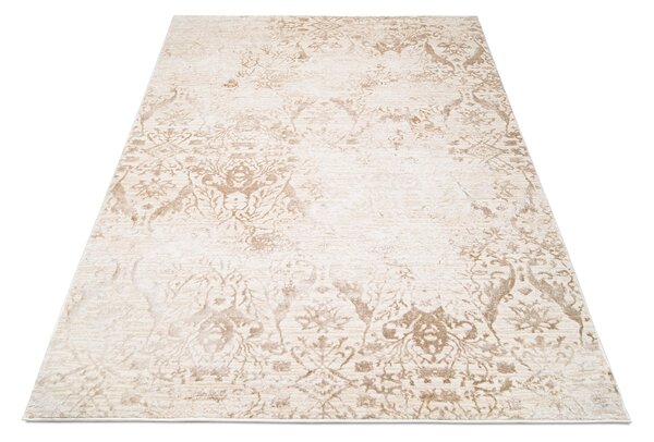 Makro Abra Klasický kusový koberec HERA TU76D SHRNIK krémový hnědý Rozměr: 80x150 cm