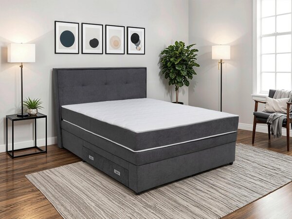 POSTEL BOXSPRING, 160/200 cm, tmavě šedá Hom`in - Manželské postele