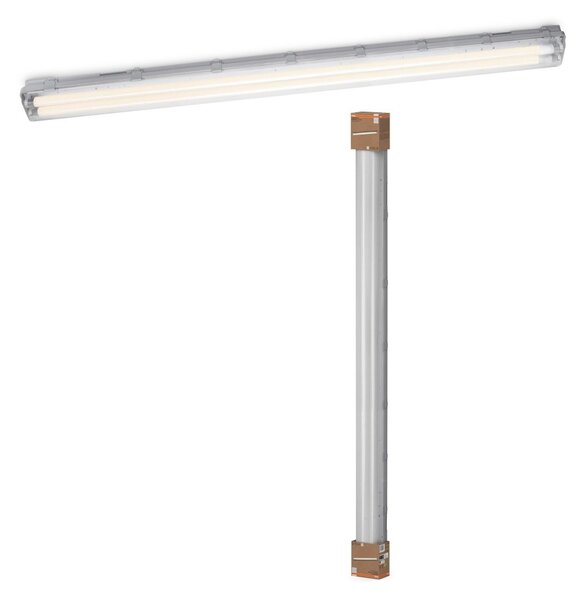 LED vlhkuodolné svítidlo 2x19W, 1500mm Studená Bílá