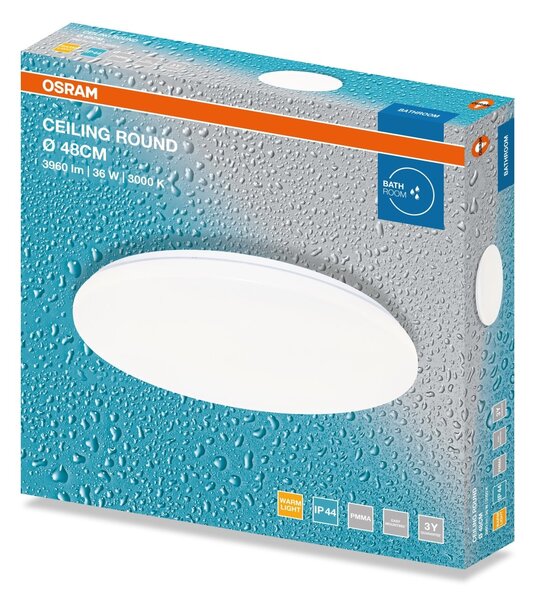 Stropní svítidlo ROUND, 480mm, Teplá bílá, IP44