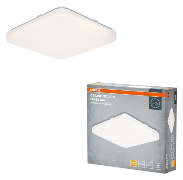 Stropní svítidlo SQUARE, 280mm, 18W, Teplá bílá, IP20