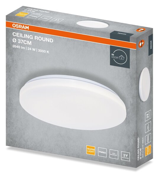 Stropní svítidlo ROUND, 370mm, 24W, Teplá bílá, IP20