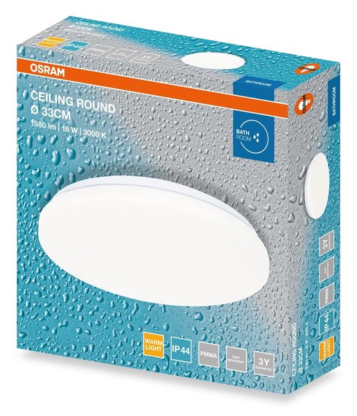 Stropní svítidlo ROUND, 330mm, 18W, Teplá bílá, IP44