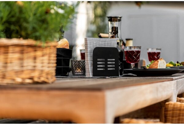 Černý držák na ubrousky Wenko Black Outdoor Kitchen Baco