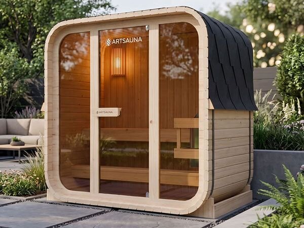 Zahradní sauna cube pro 3 osoby s kamny 3,6 kW