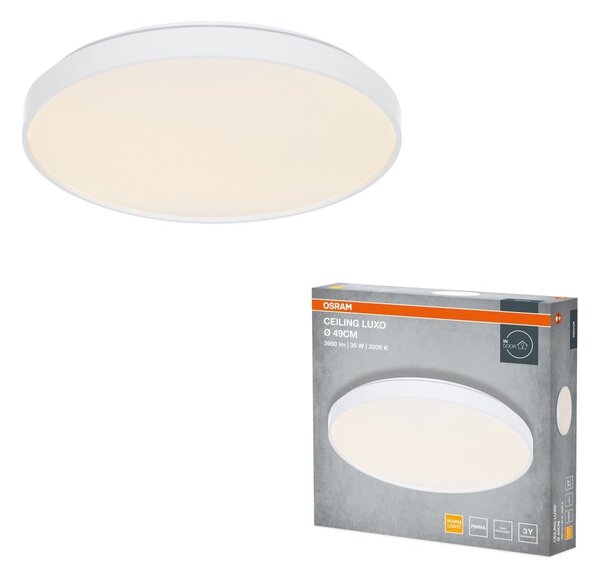 Stropní svítidlo LUXO, 490mm, 36W, Teplá bílá, IP20, Bílé