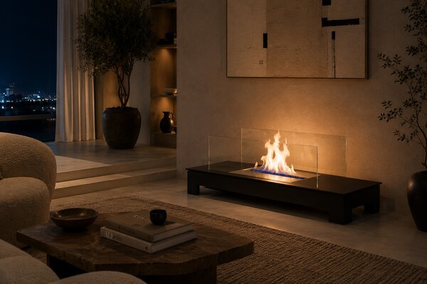 Radius designové krby Floor Flame 1,7l
