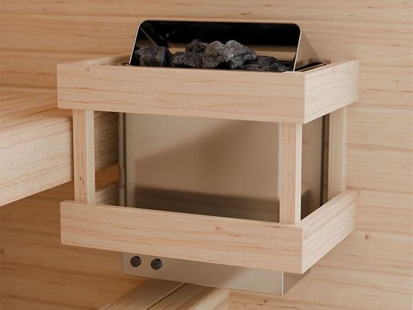 Zahradní sauna cube pro 3 osoby s kamny 3,6 kW
