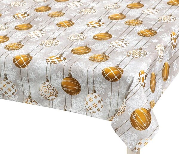 Ubrus VÁNOCE Zlatá,Šedá 4300/129 - 100x100 cm