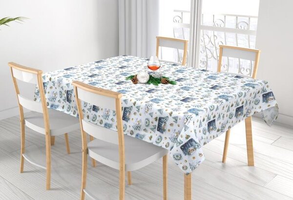 Ubrus VÁNOCE Modrá,Bílá 4300/127 - 70x70 cm