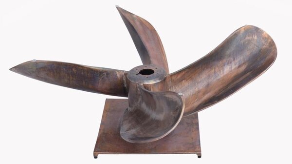 Designový konferenční stůl Propeller, 85 cm, antik měděný - skladem