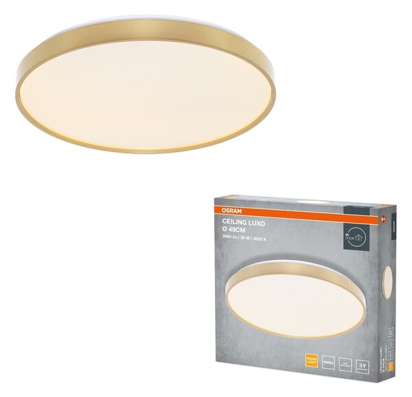 Stropní svítidlo LUXO, 490mm, 36W, Teplá bílá, IP20, Zlaté