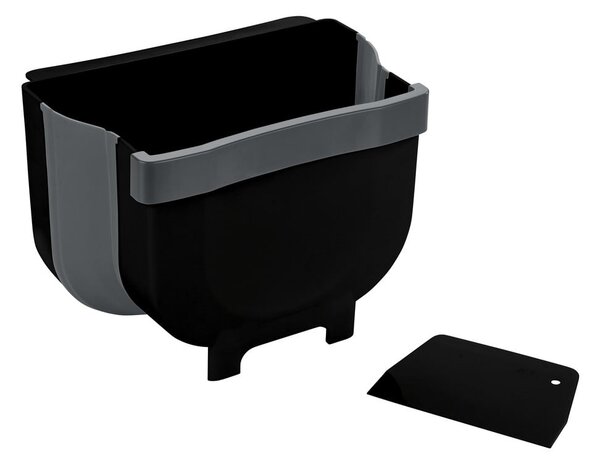 Černý závěsný odpadkový koš Wenko Black Outdoor Kitchen Fago, 5 l