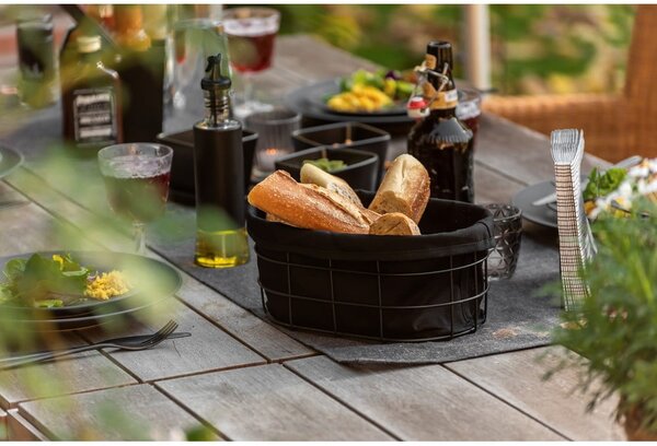 Černá ošatka na pečivo se stojanem Wenko Black Outdoor Kitchen Bela