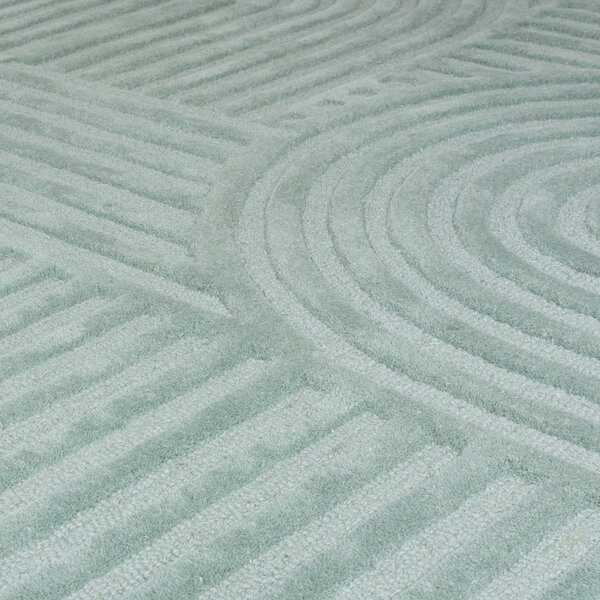 Tyrkysový vlněný koberec Flair Rugs Zen Garden, 160 x 230 cm