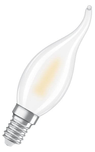 Matná LED žárovka E14 1 W FLAME, komfortní teplá bílá